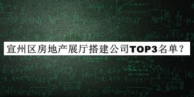 宣州區(qū)房地產(chǎn)展廳搭建公司TOP3名單推出，閱后既刪